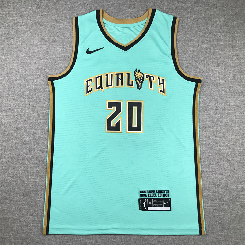 Men New York #20 Ionescu Green Nike 2024 NBA Jersey style 1->more ncaa teams->NCAA Jersey